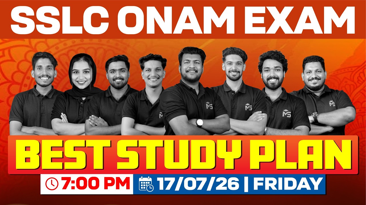 SSLC ONAM EXAM BEST STUDY PLAN 🔥🔥😍 | LIVE | MS SOLUTIONS