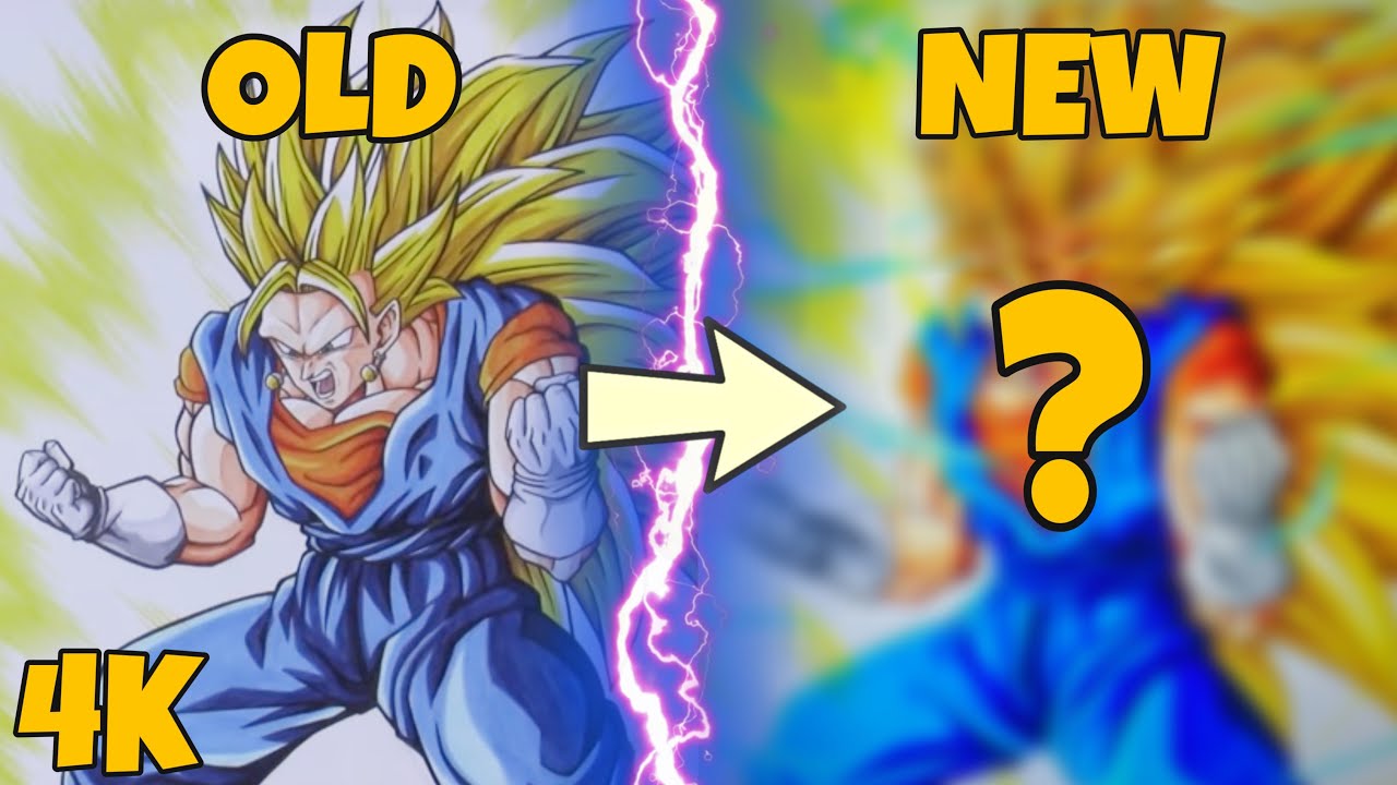 ReDrawing Vegito SSj3 Powering Up from 2017! 4 Years Drawing Evolution | 4K