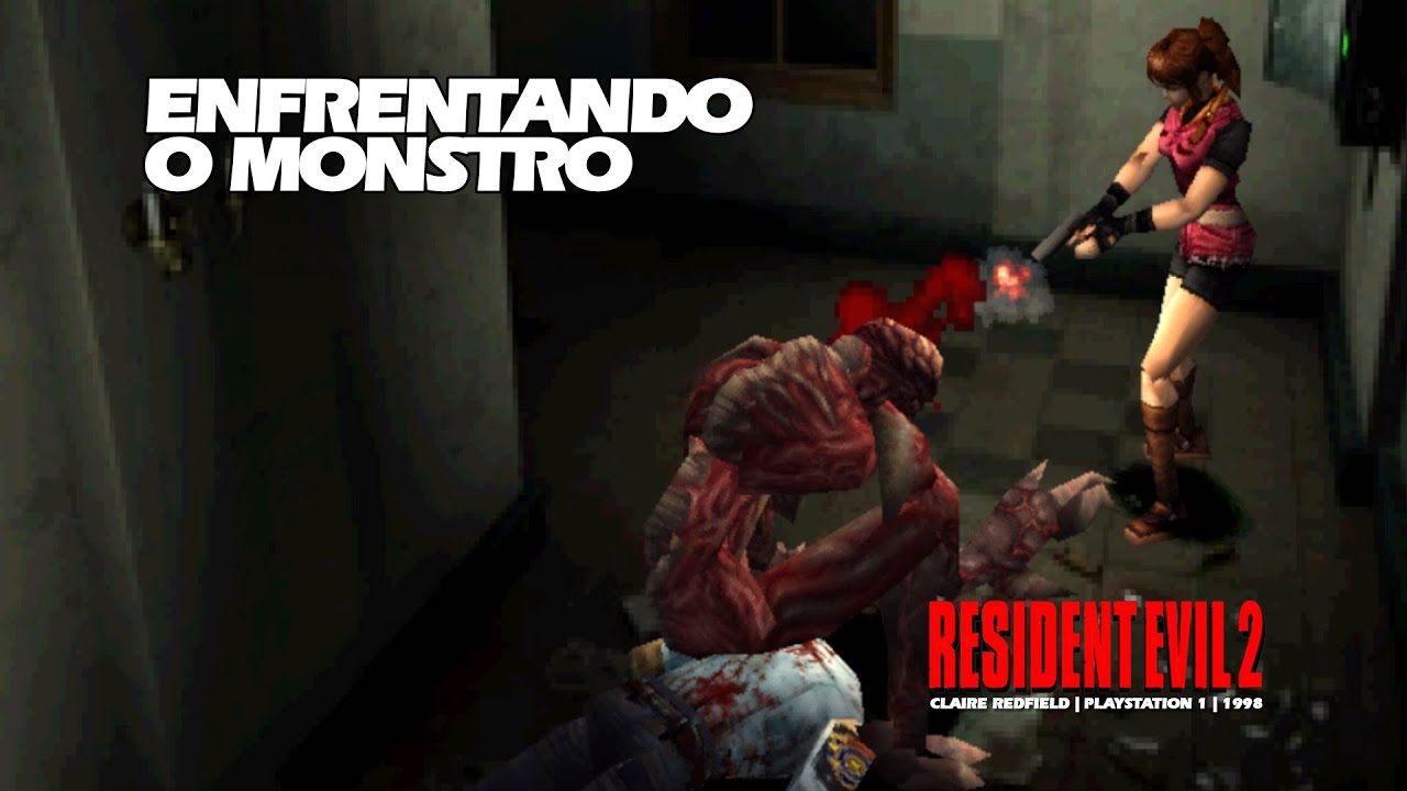 Enfrentando o Licker - Resident Evil 2 (PS1) - 1998 | Claire | #03