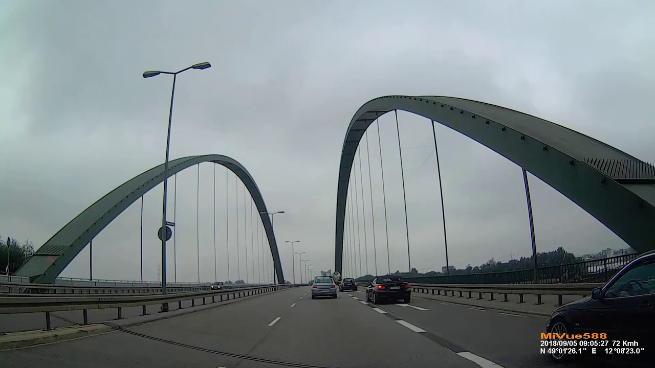 D: Regensburg. Fahrt von Lappersdorfer Str. bis B8 Richtung Passau. September 2018