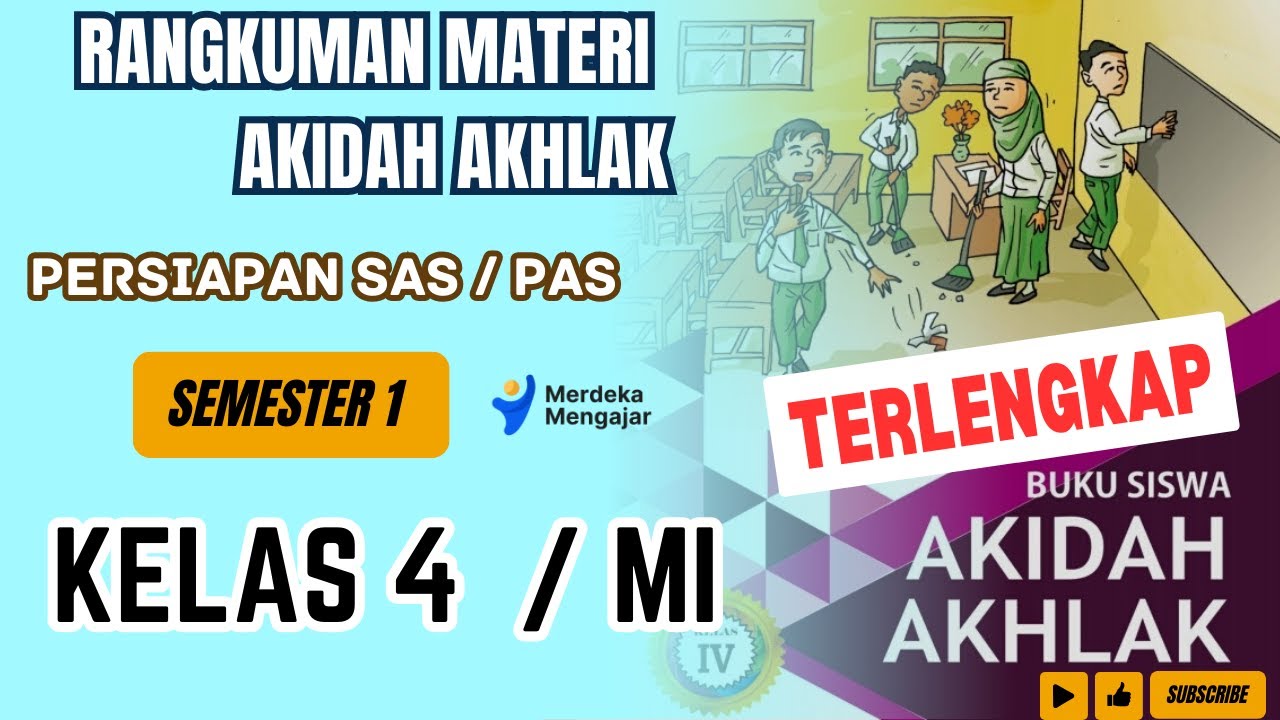 TERLENGKAP | Rangkuman materi AKIDAH AKHLAK kelas 4 Semester 1 | Persiapan SAS/ PAS