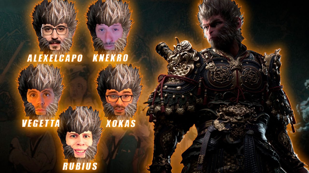 🐵REACCIONES a la INTRO de BLACK MITH WUKONG🐵 | #rubius #vegetta777 #xokas #knekro #alexelcapo