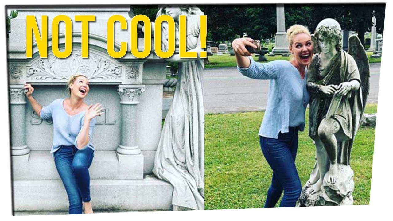 Katherine Heigl Apologies for Cemetery Selfies ft. DavidSoComedy & Noah Fleder