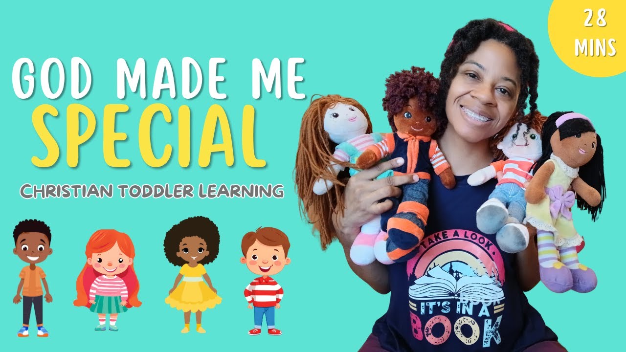 Christian Toddler Learning: Learn Body Parts, Hair & Pretend Play | God Made Me Special