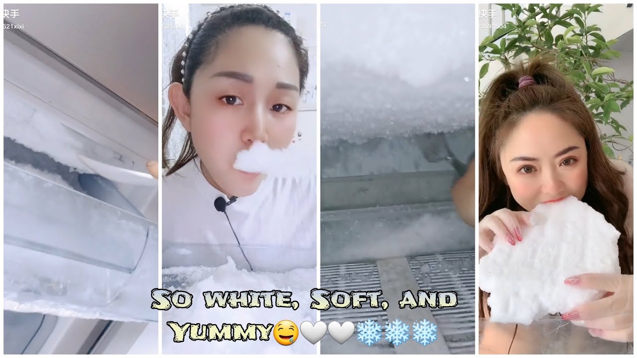 *ASMR* SQUEAKY SOUNDS🔊🥶SOFT FROST ICE EATING, SCRAPING FREEZER🤩😍❄❄