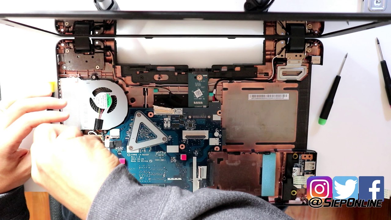 Disassembly Acer E5 521 Replace Hard Disk, RAM, Fan, Keyboard |SIEPONLINE|