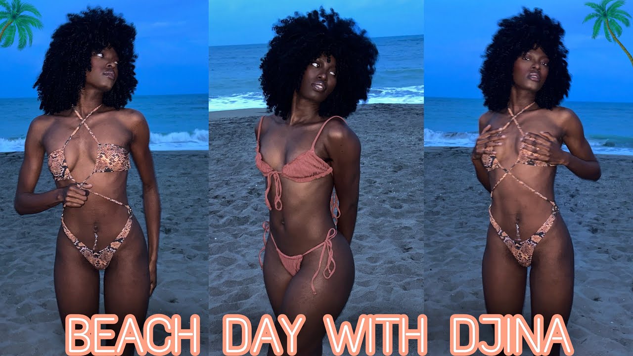 BIKINI TRY ON, BEACH DAY WITH ​⁠​⁠@djinasworldd
