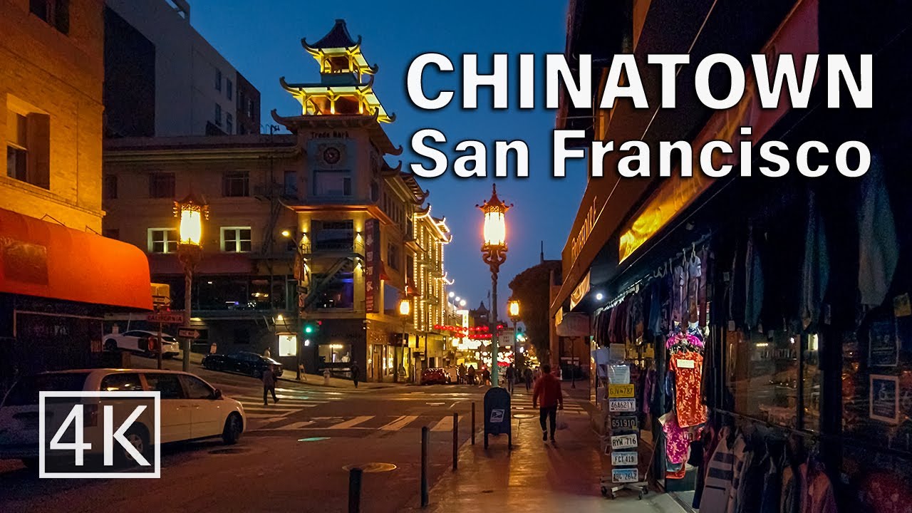 [4K] Chinatown at Night - San Francisco California - Walking Tour