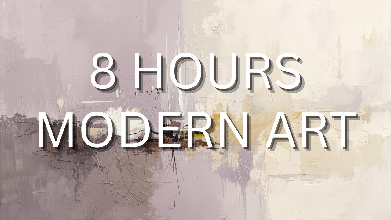 8 Hours of Lavender & Cream Abstract Art &ndash; Soft Romantic Painting for Luxury Living Room TV