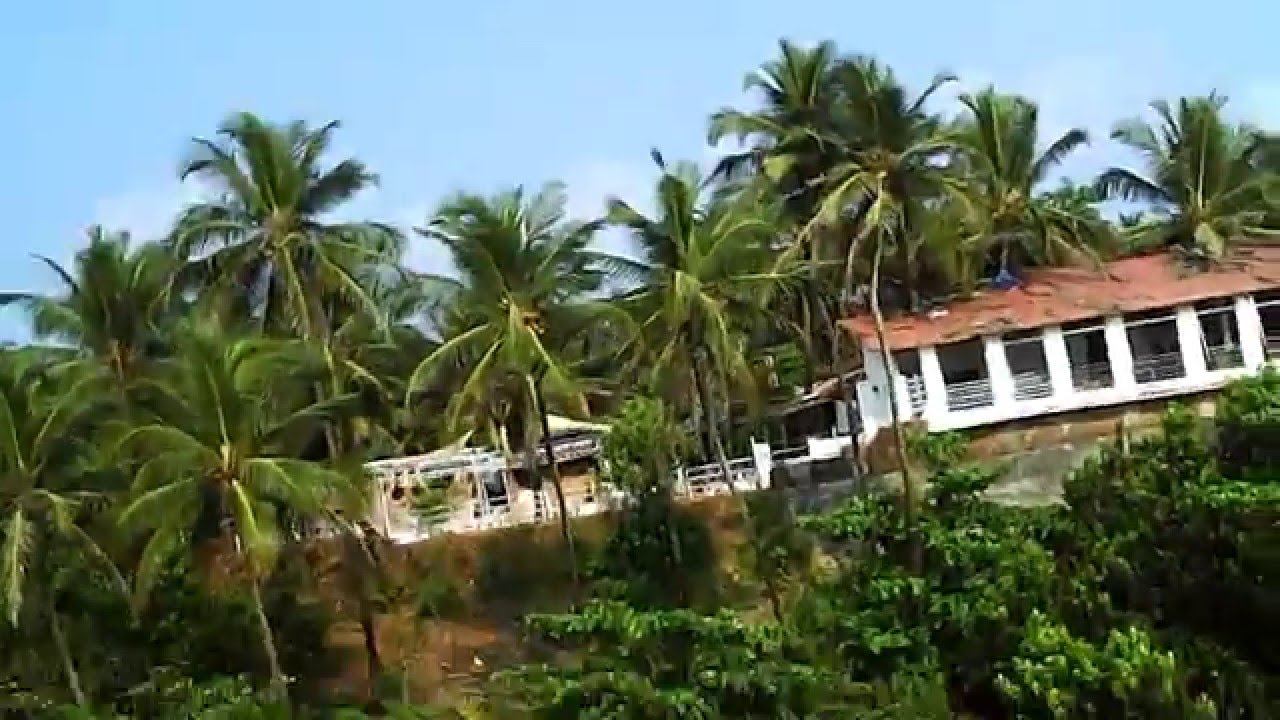 little vagator beach drone camera and sunset scenes north goa india ГОА