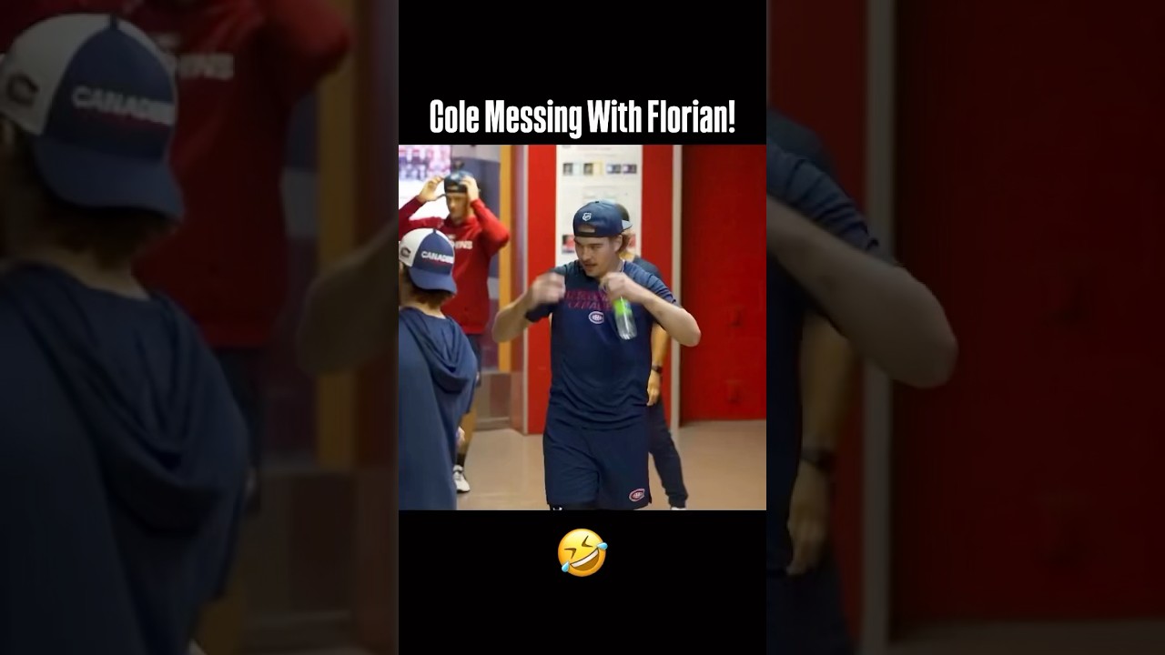 Never a Dull Pregame Routine With Cole Caufield!🤣 #shorts #reels #nhl #hockey #montrealcanadiens