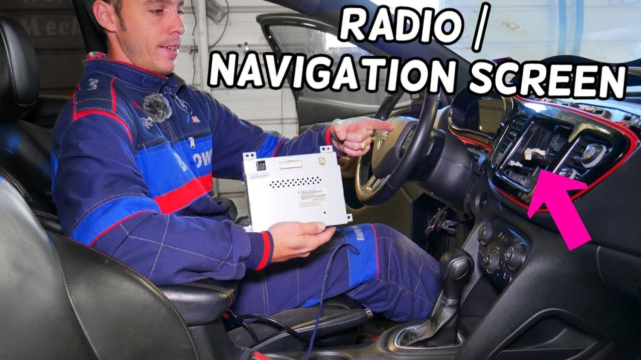 DODGE DART RADIO NAVIGATION SCREEN REMOVAL REPLACEMENT. RADIO NOT WORKING
