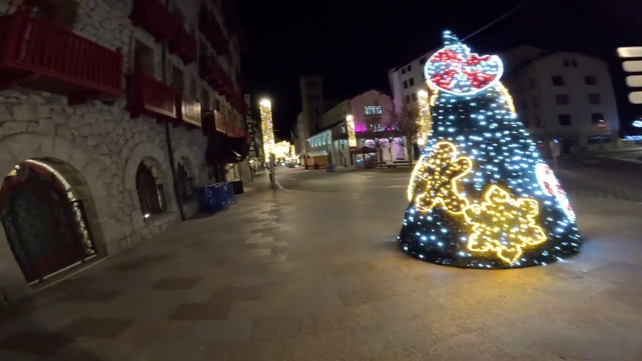 A short walk at night in Andorra in 2026