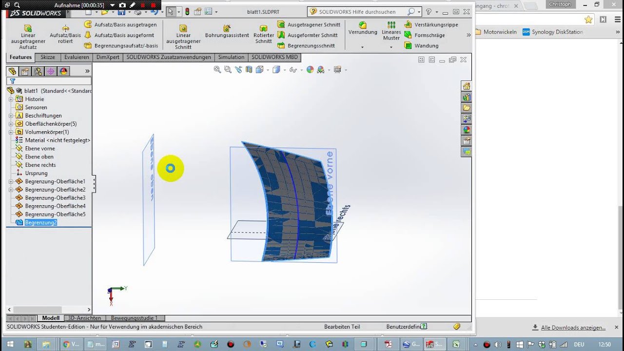 solid works propellerblatt