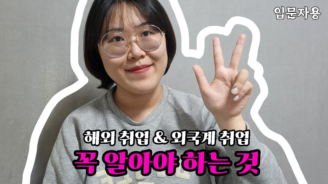 해외취업 외국계 취업 준비 방법 모음 🗂️