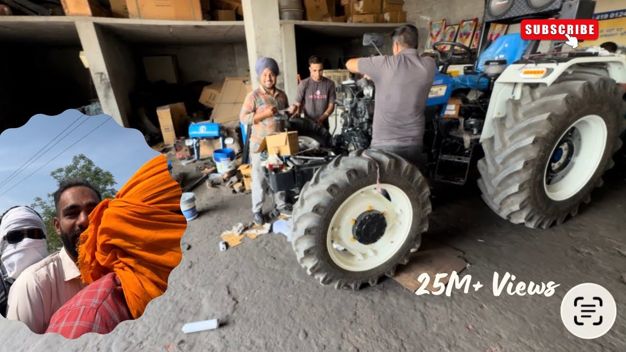 Ajj moge gye tractor di service kron@Gurlalbrarvlogs 