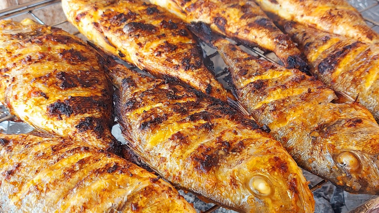 دنيس مشوي علي الفحم بالزيت والليمون❗️ بتتبيلة وطعم زي أشهر المطاعم 😋 جربي الطريقة دي وهتعتمديها👌