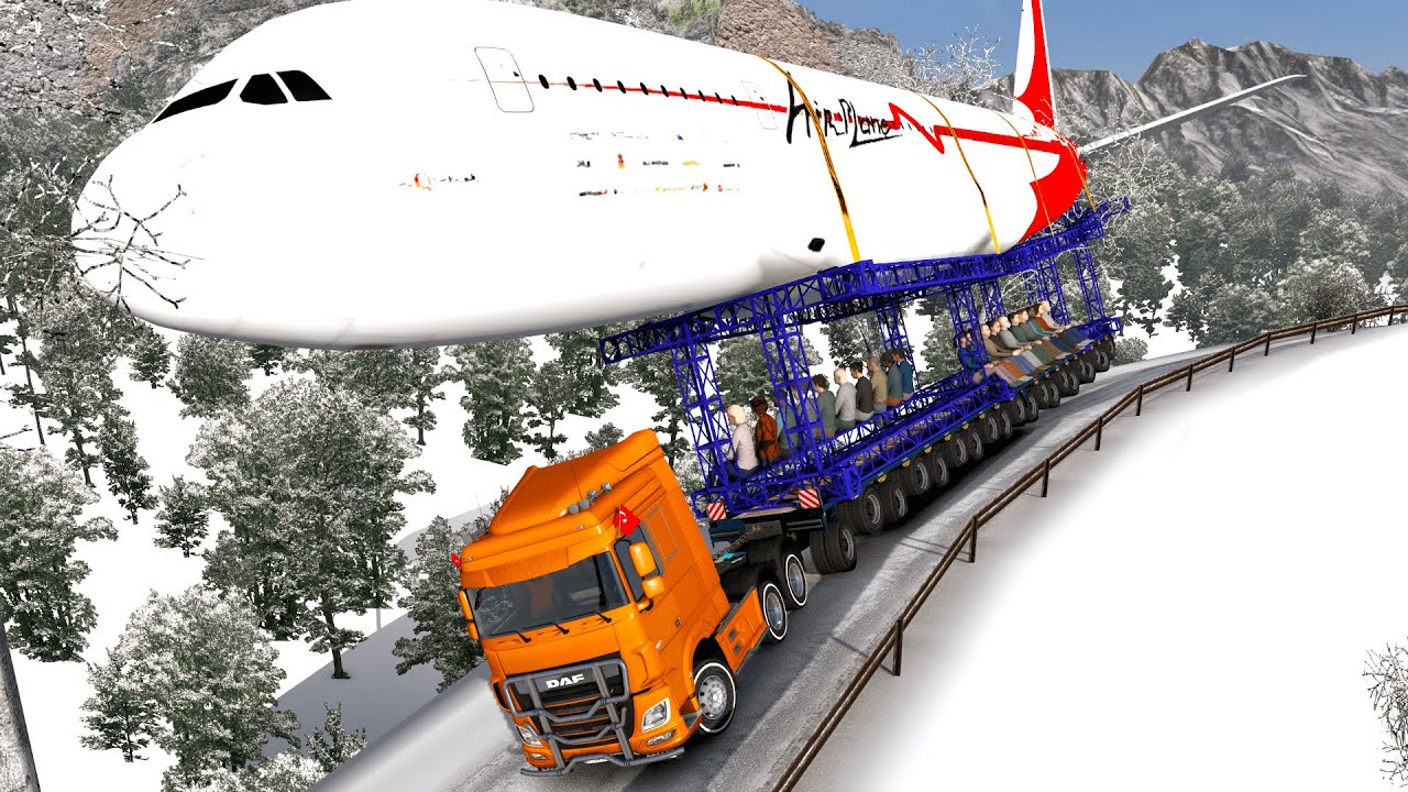 ETS2 | YOLDA KALDIK! | İNANILMAZ YÜKLE ÖLÜM YOLLARI! | UÇAK TAŞIDIK! |