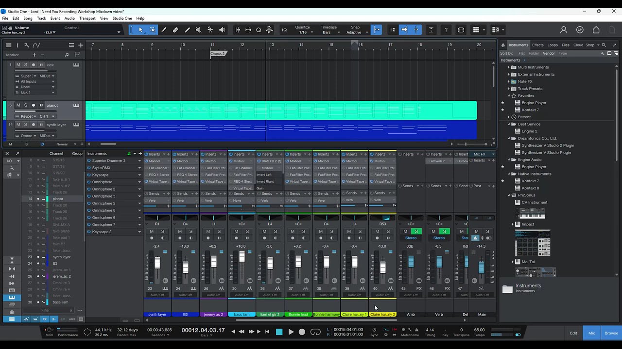Building an Audio Mix, Part 3, More Setting and Balancing Levels