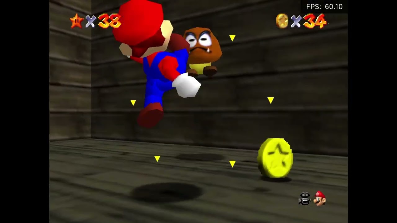 Super Mario 74: Ten Years After - Course 4: Bogey Bayou (savestateless)