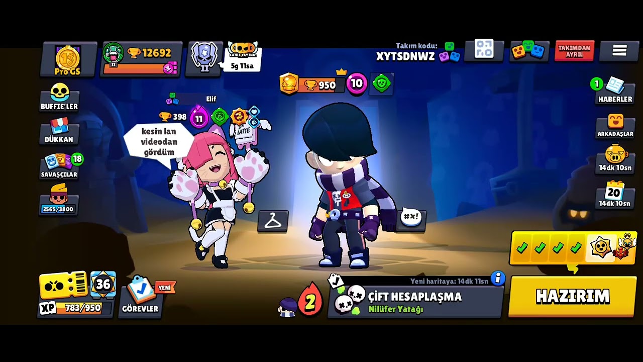Bugün sevgilimle brawl stars oynadım