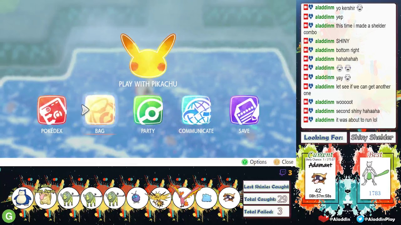 Pok&eacute;mon Lets Go - Hunting Shiny Shellder (Second)
