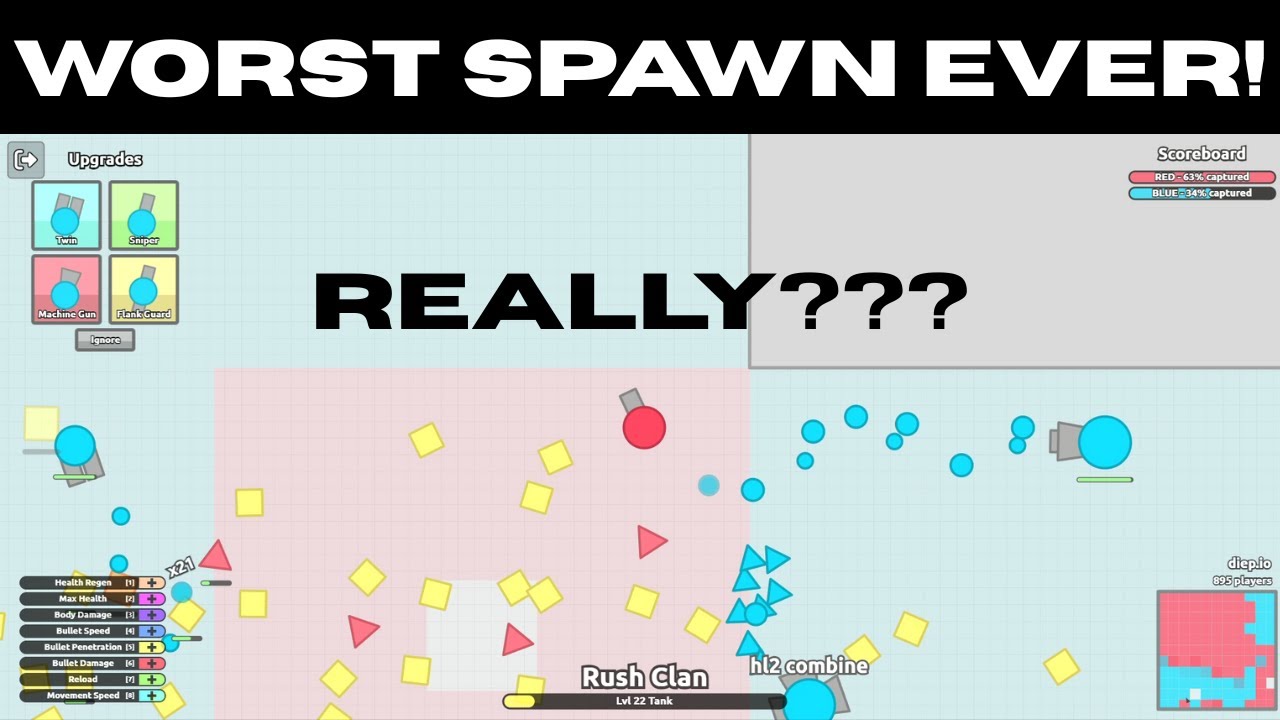 UNLUCKIEST GAME EVER! #diepio #unlucky #competitivegaming #annoying #funny #games #iogames