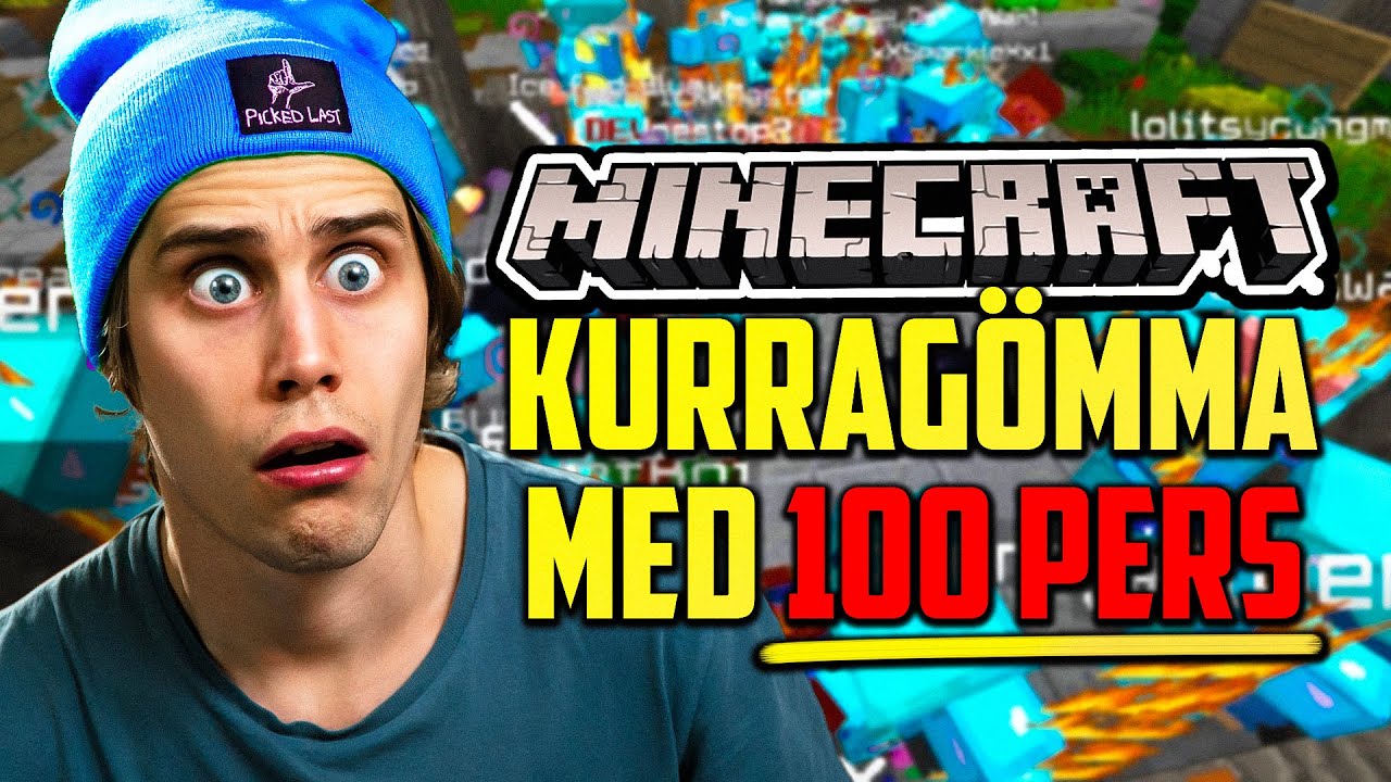 MINECRAFT KURRAGÖMMA MED 100 SPELARE!