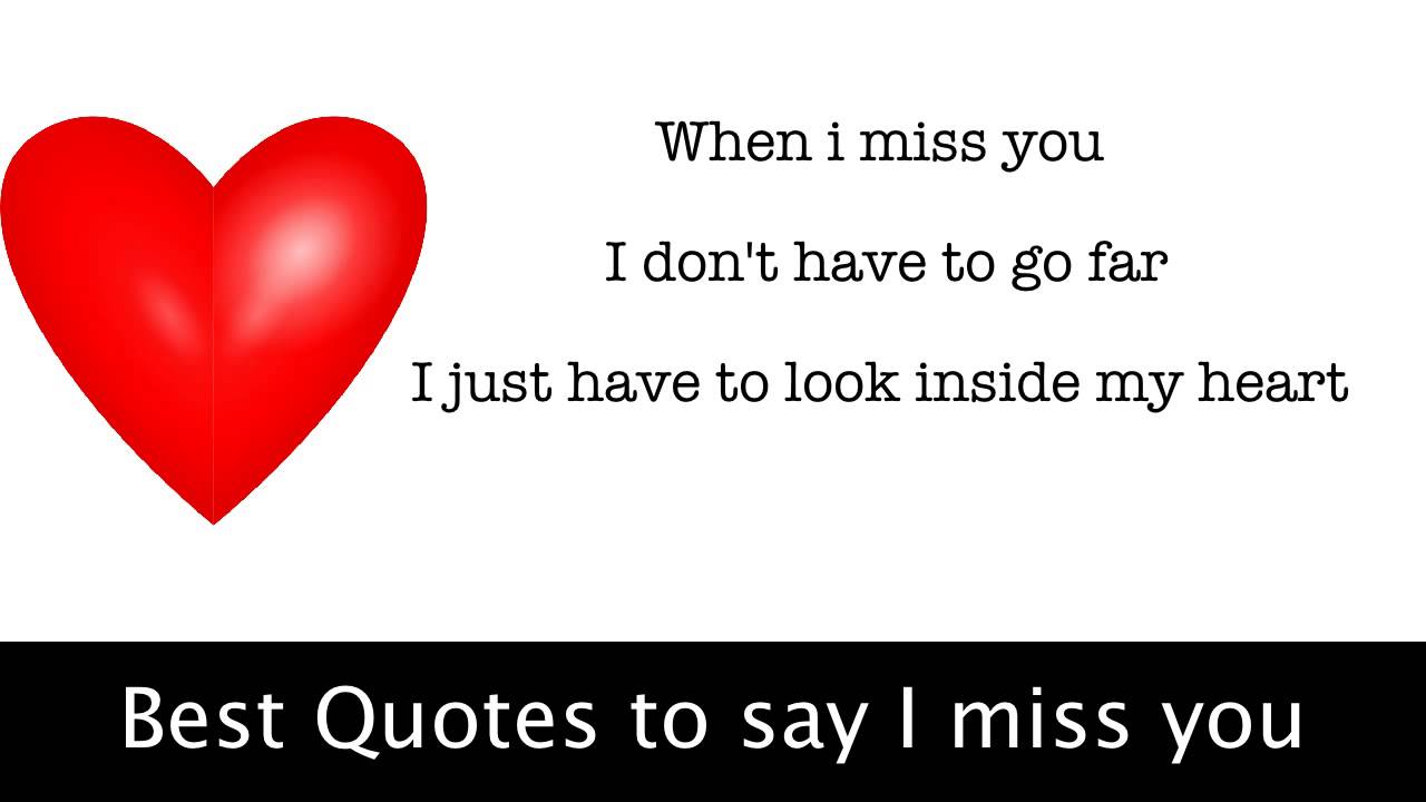 Best Quotes to say I miss you