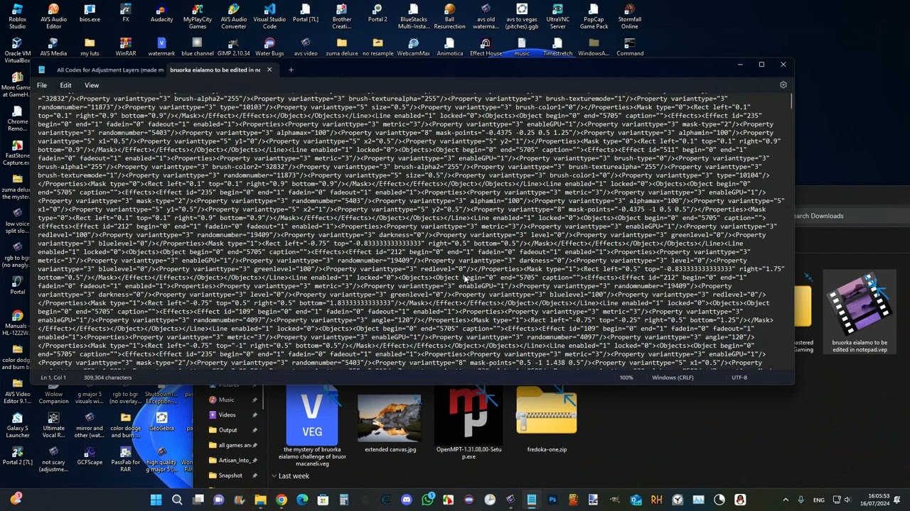 how to make rgb to bgr on avs by editing vep files