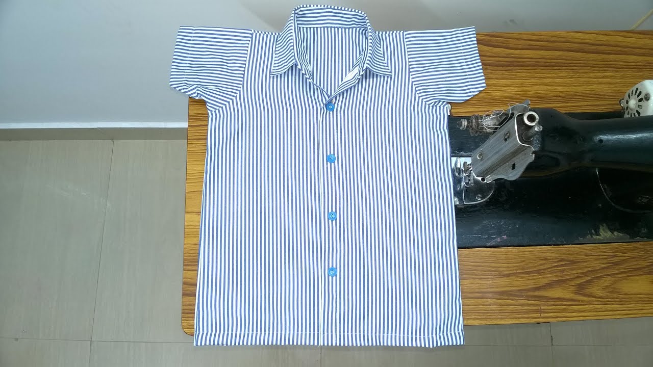Girls uniform shirt cutting and stitching easy method(DIY) part - 1