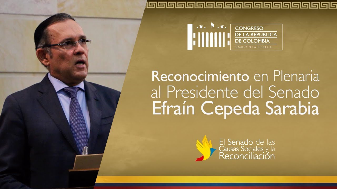El pleno del Senado rindi&oacute; homenaje a su Presidente Efra&iacute;n Cepeda