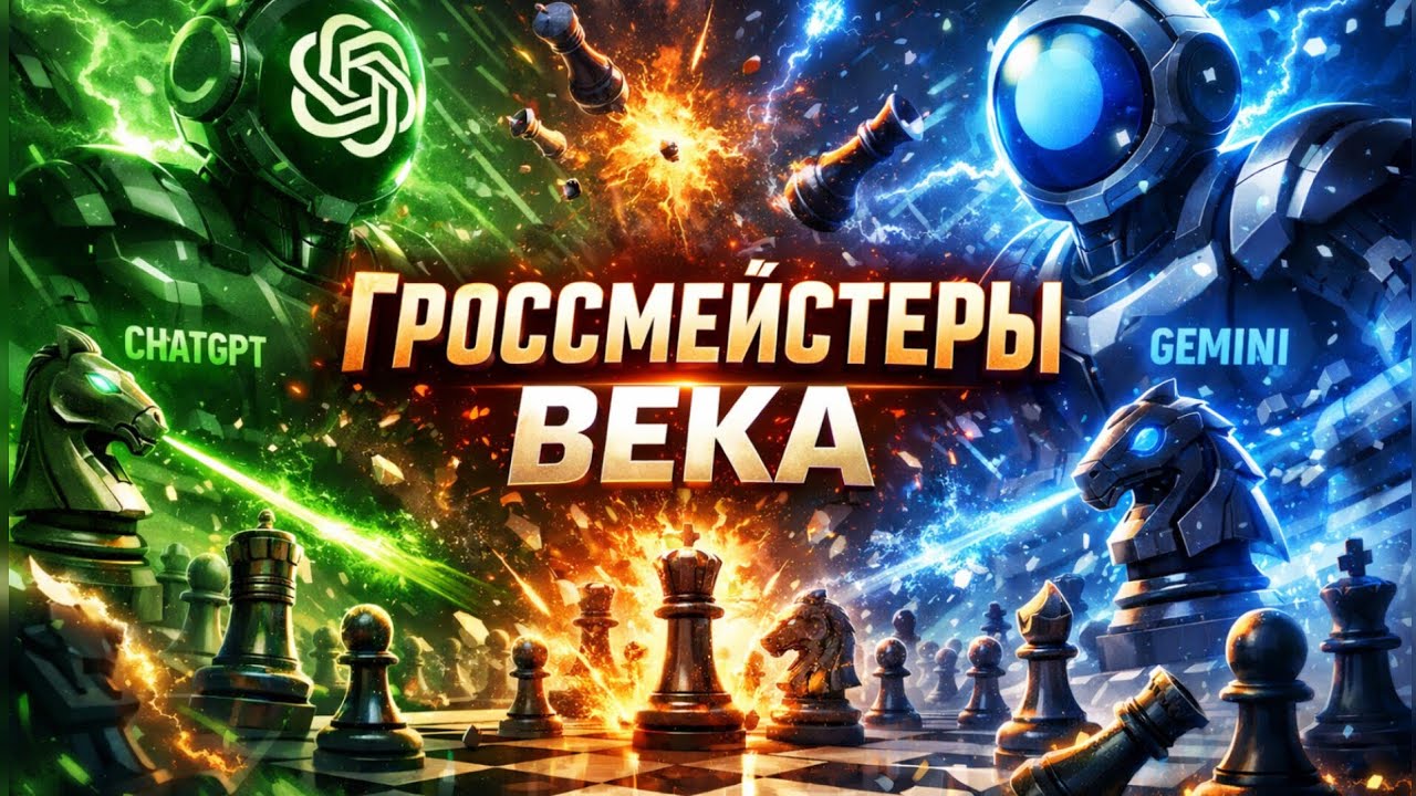 ChatGPT vs Gemini. БЕЗУМНЫЕ ШАХМАТЫ ОТ НЕЙРОСЕТЕЙ!