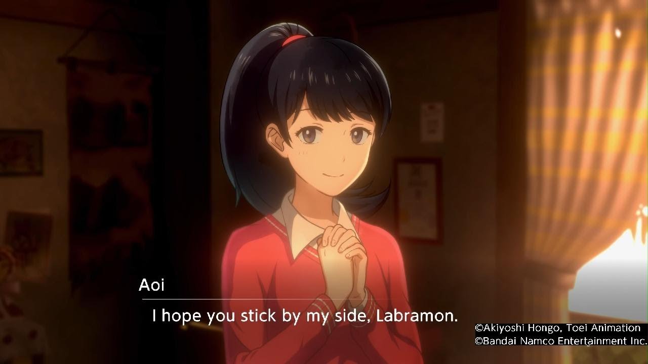 Aoi and Labramon Patch Up - Digimon Survive