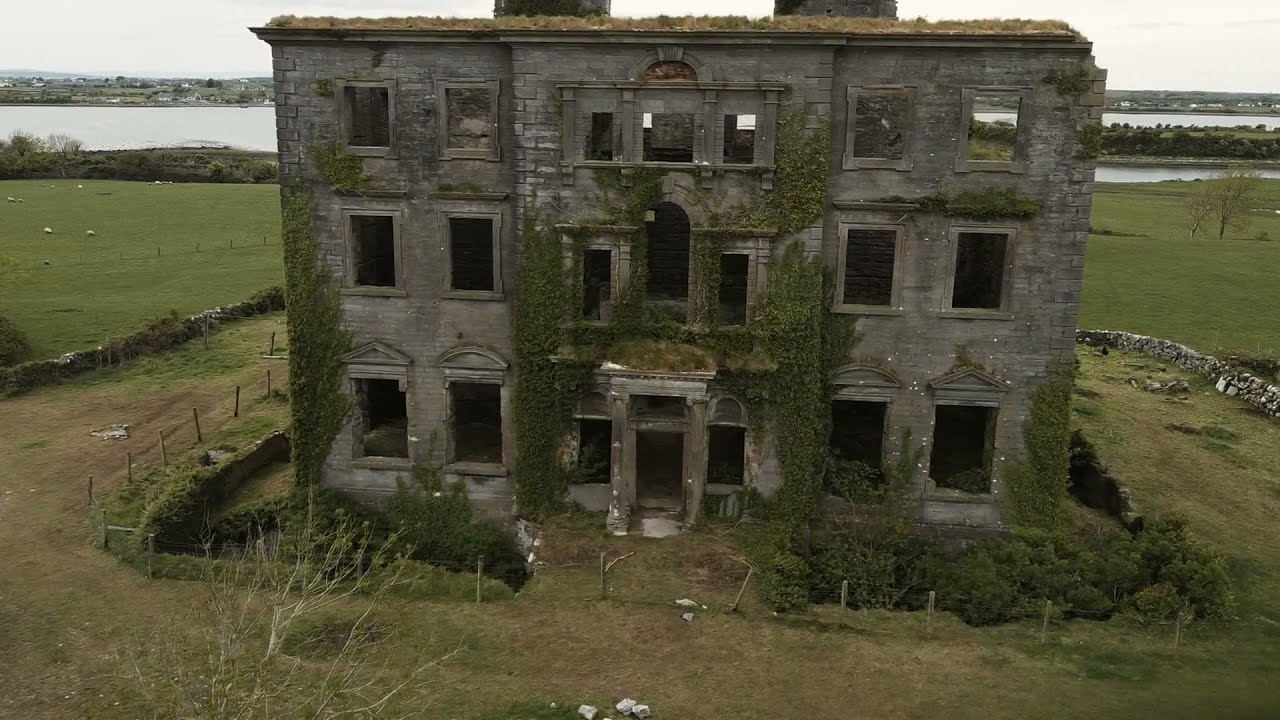 Tyrone House near Kilcolgan, Co. Galway, Ireland, drone photography