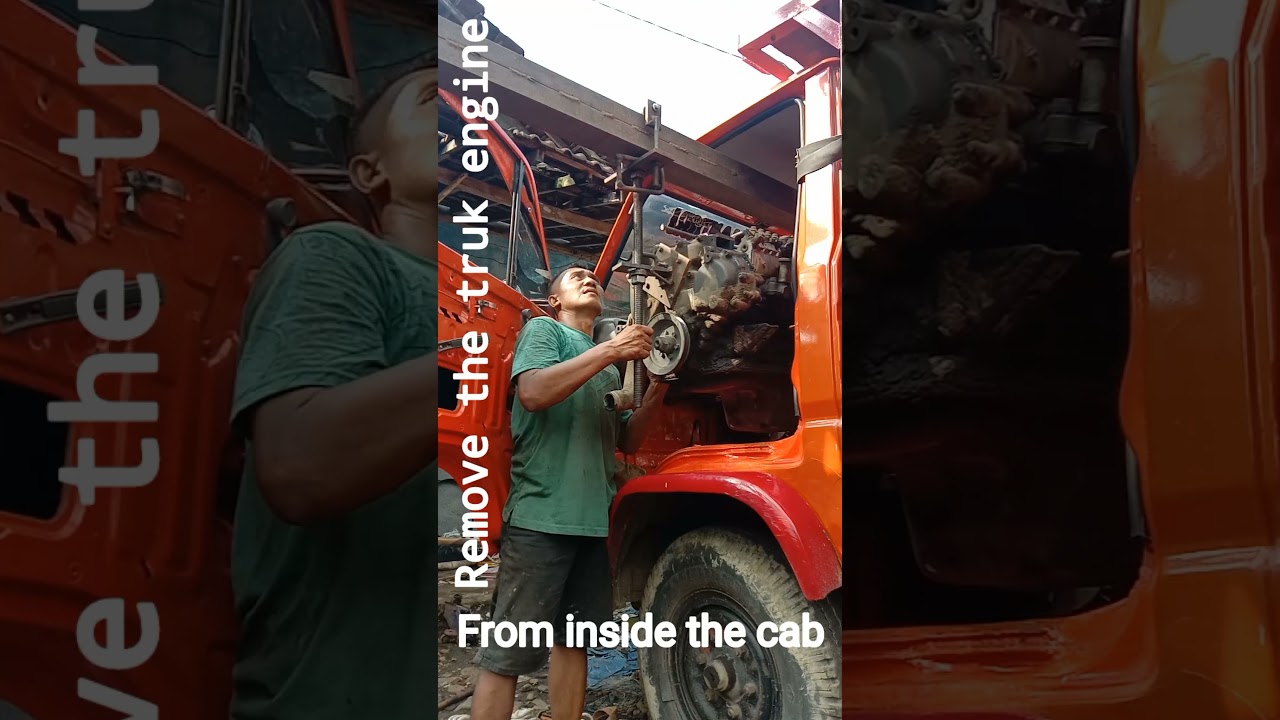 remove the truk engine #colt diesel canter