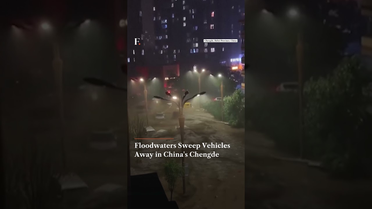 Floodwaters Sweep Vehicles Away in China's Chengde | Subscribe to Firstpost
