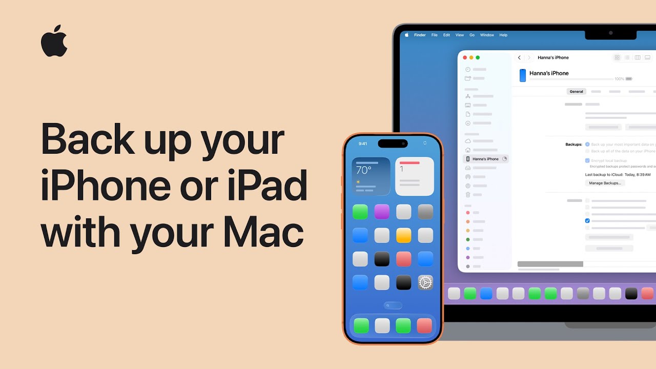 How to back up your iPhone or iPad with your Mac | Apple Support