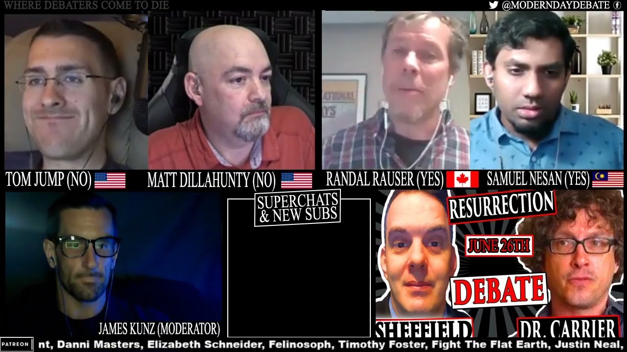 Matt Dillahunty TJump Vs Rauser Nesan  Sufficient Reasons to Believe in God