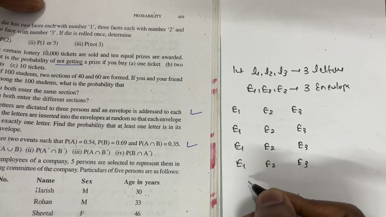 Q 6 Three letters are dictated to three persons and an envelope is addressed to each of them the…