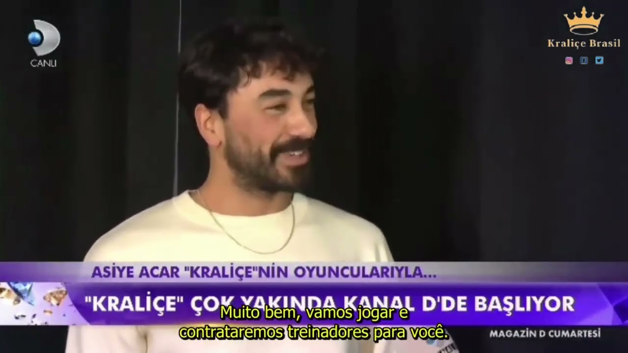 Entrevista com Gökhan Alkan falando sobre seu personagem na série Kraliçe