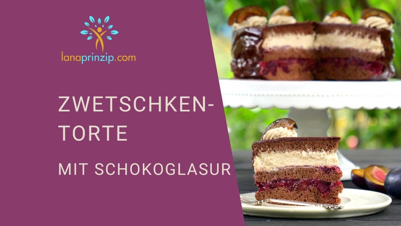 Zwetschkentorte (Pflaumentorte) mit Schokolade Rezept
