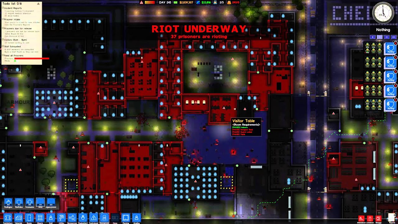 Prison Architect 30 soldiers vs 300+ rioters. (2/2)