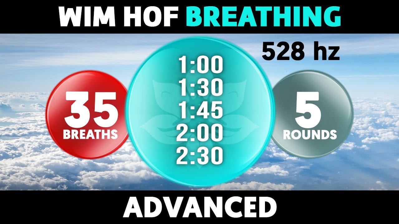 Advanced Wim Hof Guided Breathing | 5 Rounds - 35 Breaths | 528hz #SatoriFlow #WimHofBreathing