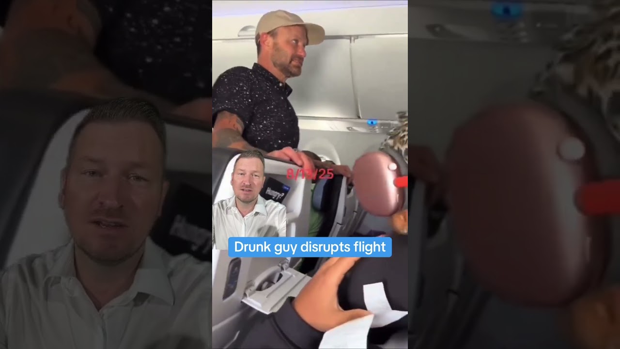 DRUNK PASSENGER CAUSES CHAOS ON BREEZE AIRWAYS FLIGHT!  #airplane