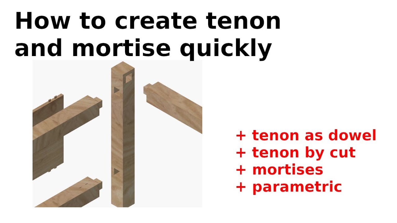 How to create tenon and mortise quickly | FreeCAD Woodworking workbench