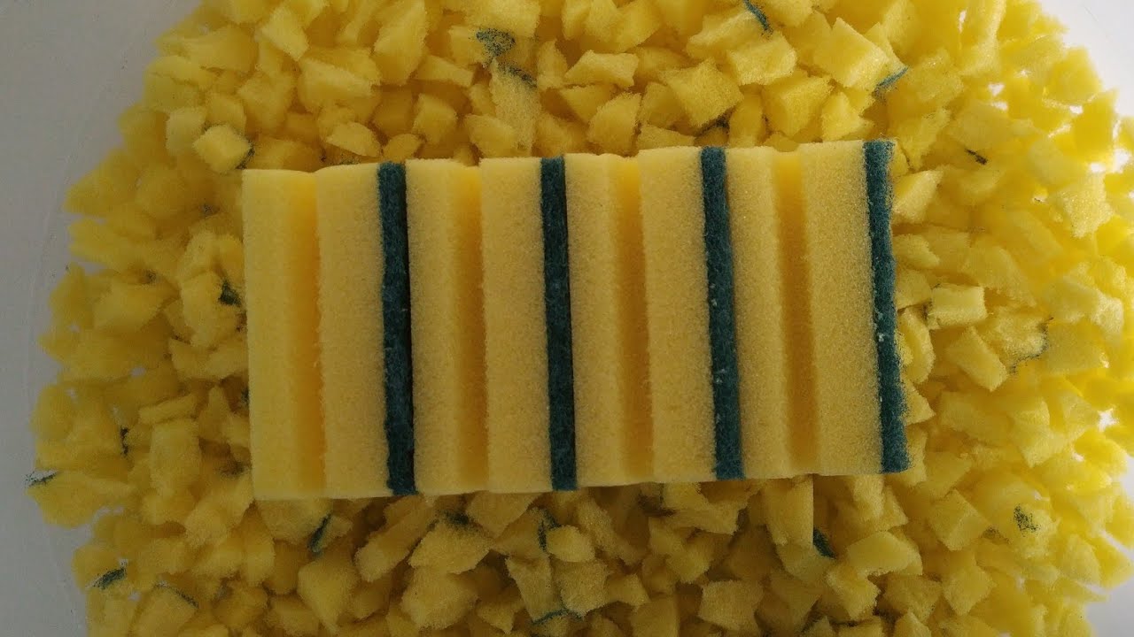 ×4 Kitchen Sponges Jelly Ripping | Sponge ASMR