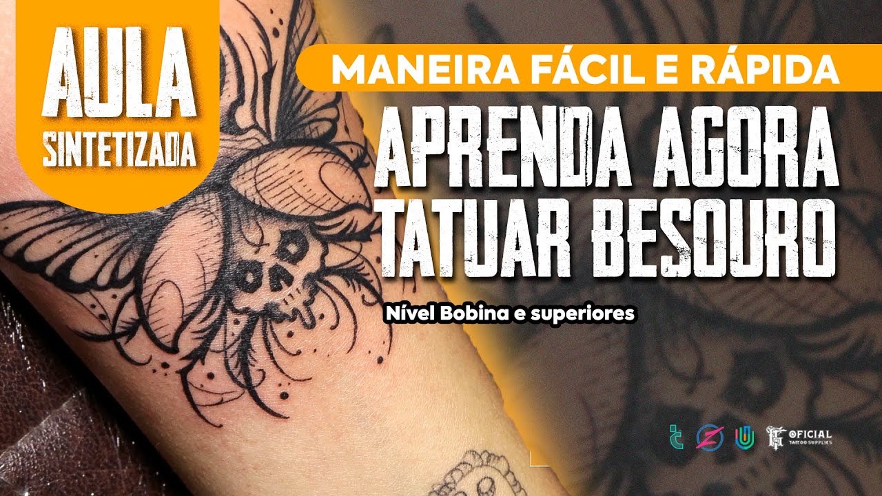 Tatuagem Em Hachuras Feita Em Um Besouro Em Blackwork (Aula Sintetizada)