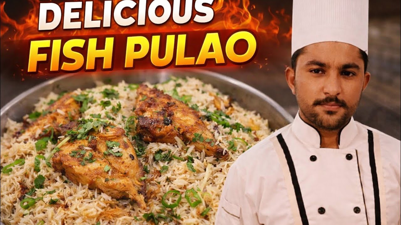 Fish palao by chief rana tayyeb (at sialkoti chef Chanel full recipe very yummy 😋😋😋 