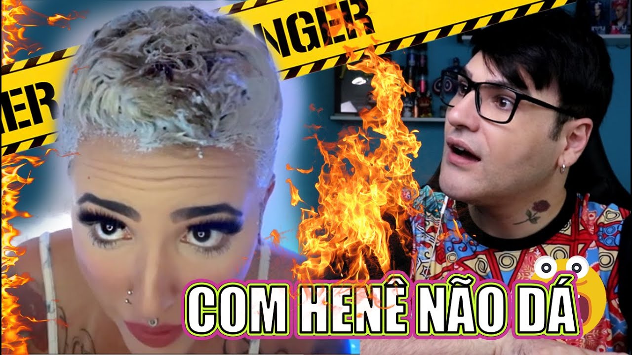 DESCOLORIU O CABELO QUE TINHA HENÊ E TEVE UM FINAL SURPREENDENTE
